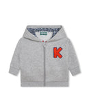 Cardigan A Capuche Gris Chine - Bébé Garçon - Kenzo Kids