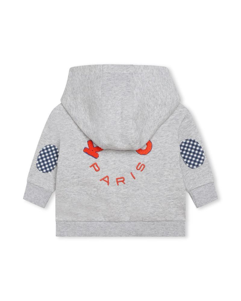 Cardigan A Capuche Gris Chine - Bébé Garçon - Kenzo Kids