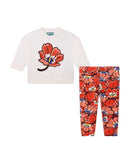 Ensemble Sweat + Pantalon Chile Red - Bébé Fille - Kenzo Kids