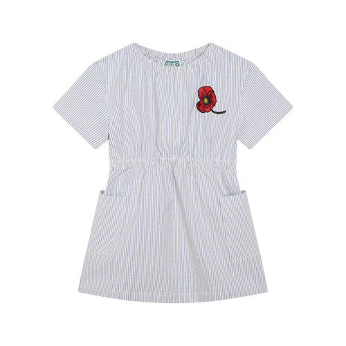 Robe Manches Courtes Cendre - Enfant Fille - Kenzo Kids