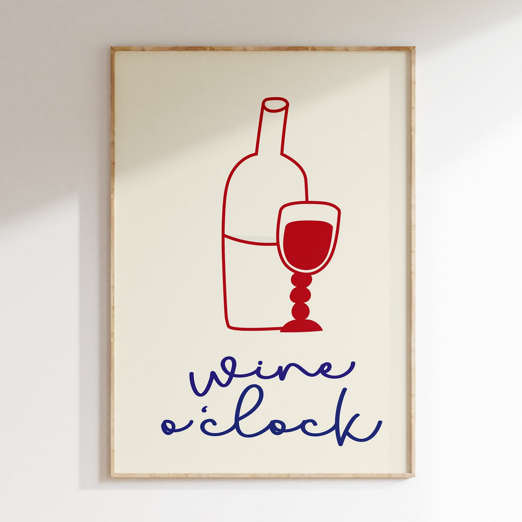 Kitchen - Affiche Wine Oclock Red - Rouge
