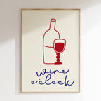 Kitchen - Affiche Wine Oclock Red - Rouge
