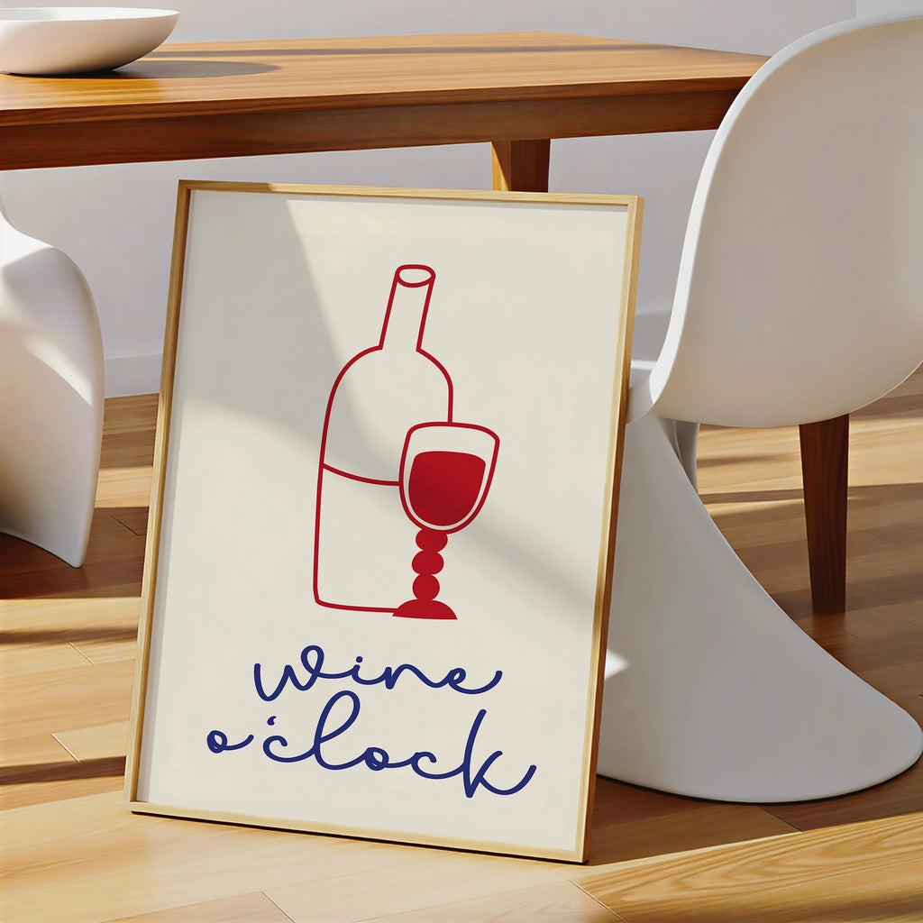 Kitchen - Affiche Wine Oclock Red - Rouge