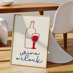 Kitchen - Affiche Wine Oclock Red - Rouge