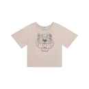 T-Shirt Manches Courtes Ecru Chine - Enfant Fille - Kenzo Kids