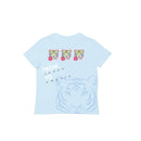 T-Shirt Manches Courtes Bleu Glacier - Enfant Fille - Kenzo Kids