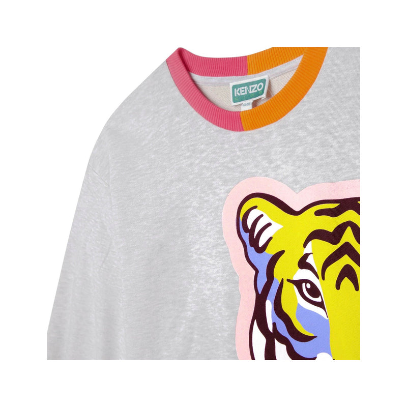 Sweat-Shirt Gris Clair - Enfant Fille - Kenzo Kids