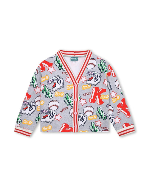 Cardigan Jogging Gris Clair - Enfant Fille - Kenzo Kids