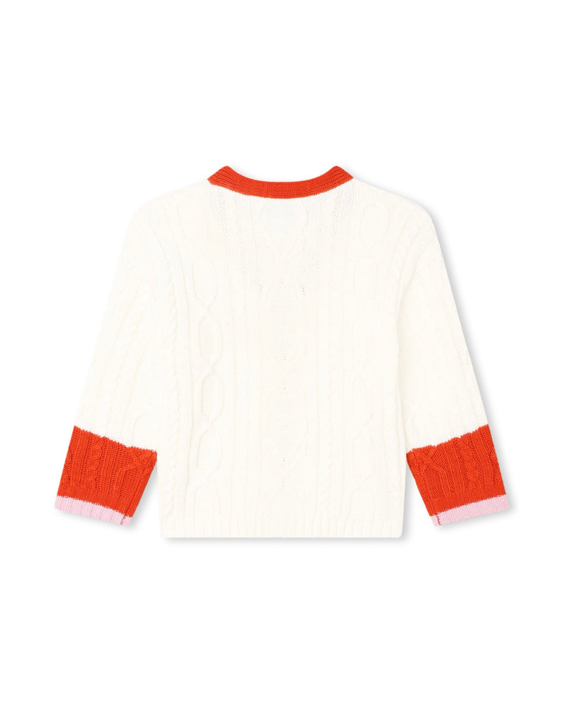 Cardigan Tricot Ivoire - Enfant Fille - Kenzo Kids