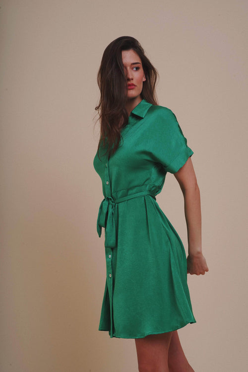 Green Mather Short Dress