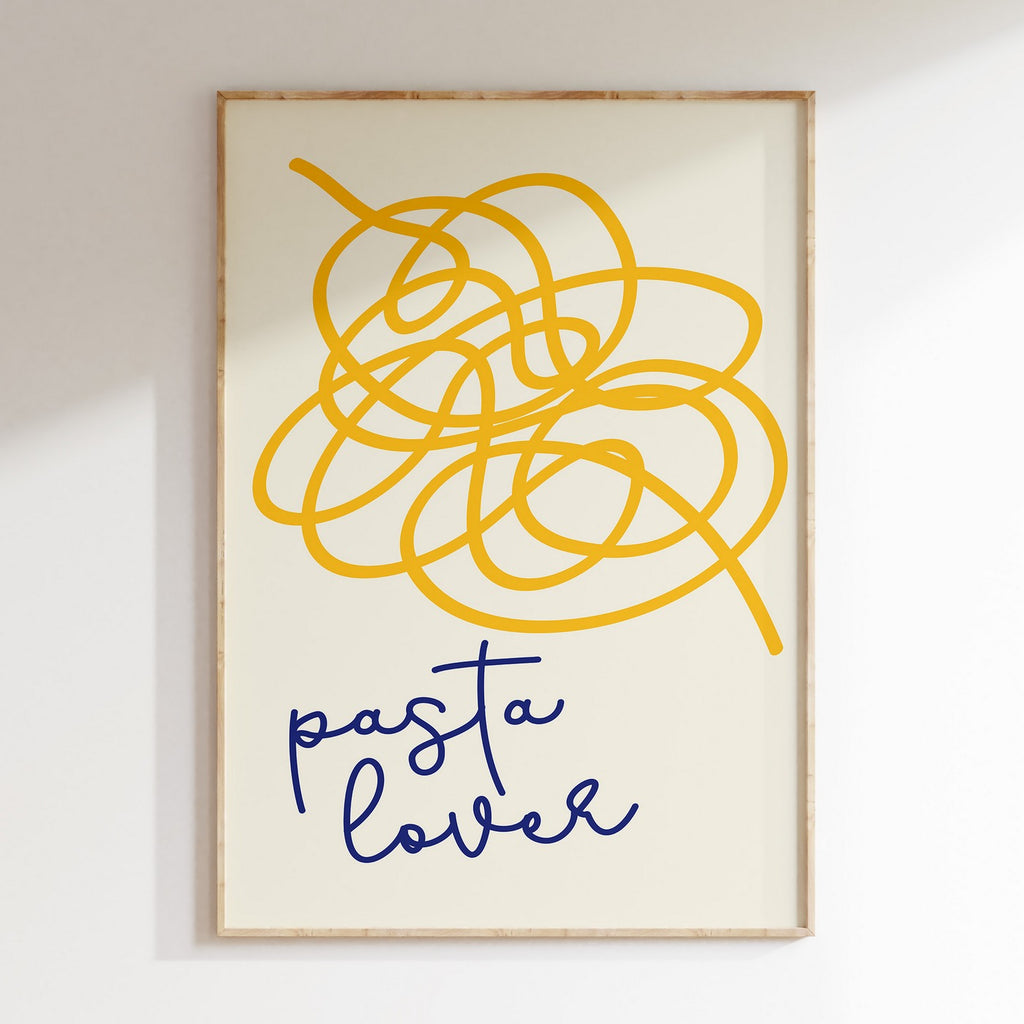 Kitchen - Affiche Pasta Lover - Jaune