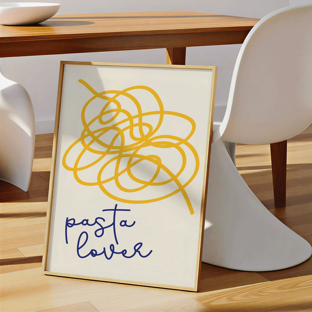 Kitchen - Affiche Pasta Lover - Jaune