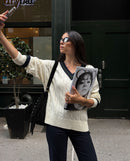 Pull Urban Vibe - Beige Et Bleu