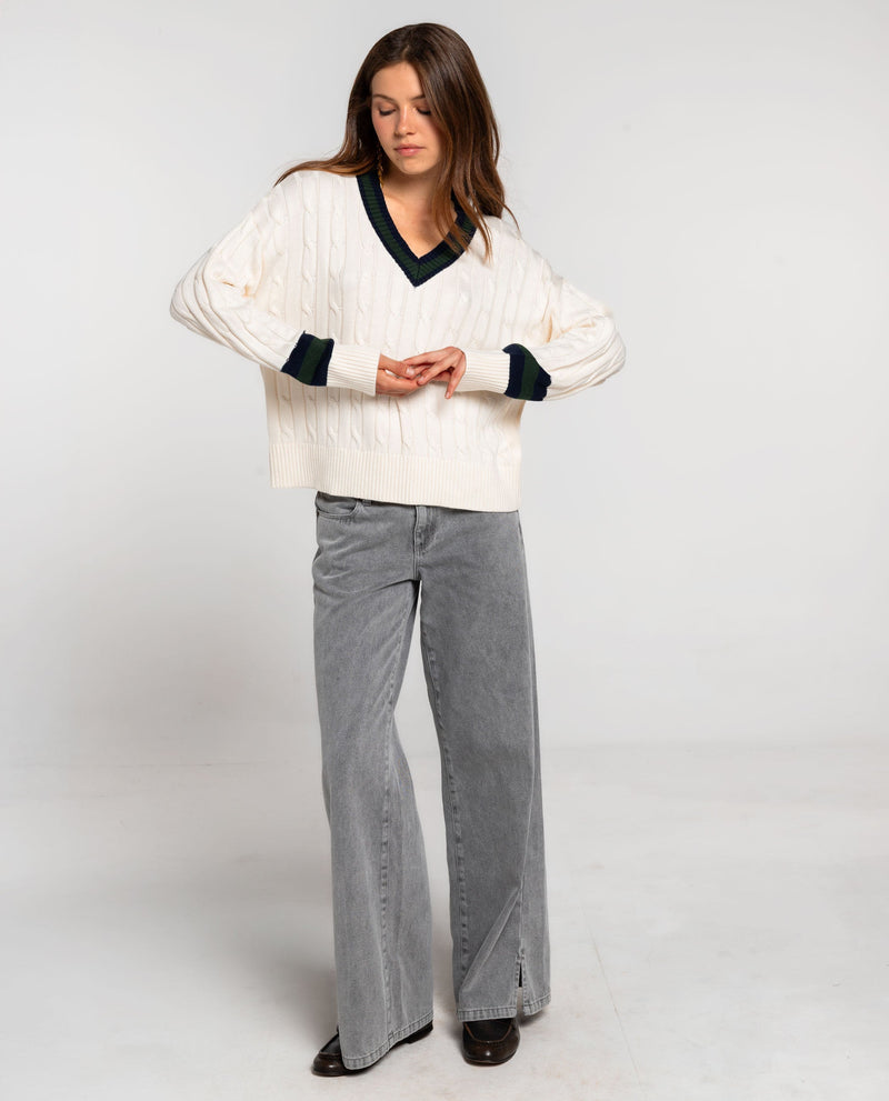 Pull Urban Vibe - Beige Et Bleu