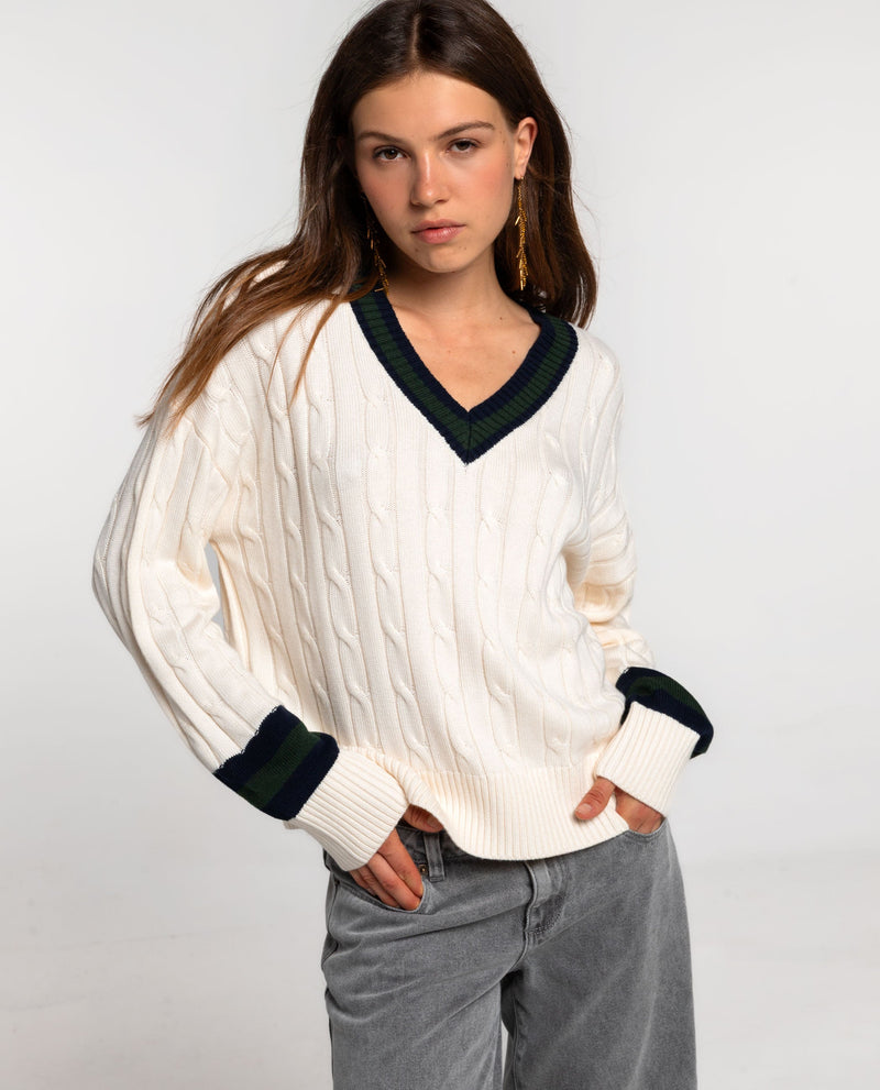 Pull Urban Vibe - Beige Et Bleu