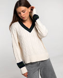 Pull Urban Vibe - Beige Et Bleu