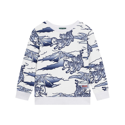 Sweat-Shirt Blanc - Enfant Garçon - Kenzo Kids