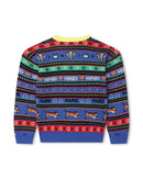 Pull Wave Blue - Enfant Garçon - Kenzo Kids