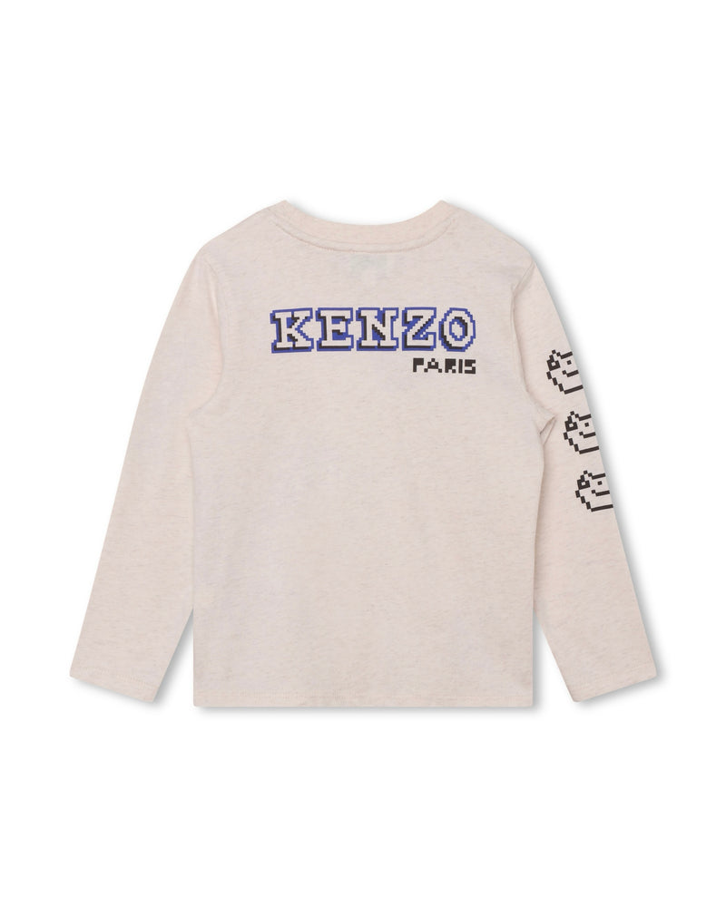 T-Shirt Manches Longues Lin Chine - Enfant Garçon - Kenzo Kids