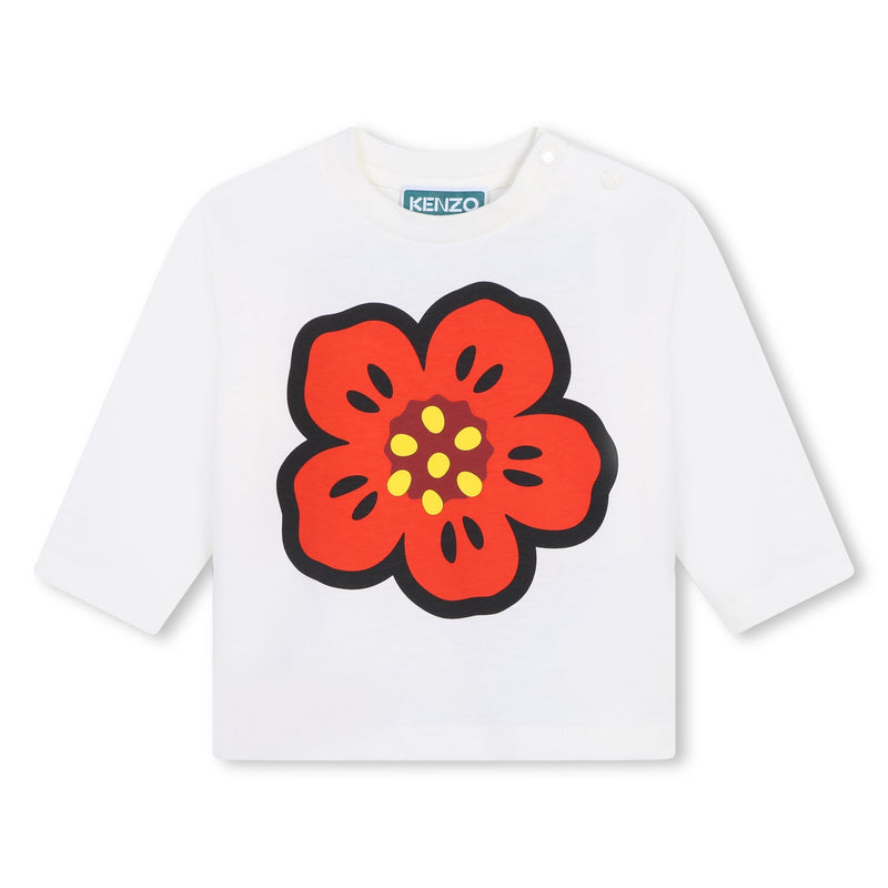 Kenzo Kids - Tee-Shirt Manches Longues - Ivoire - Layette - Fille