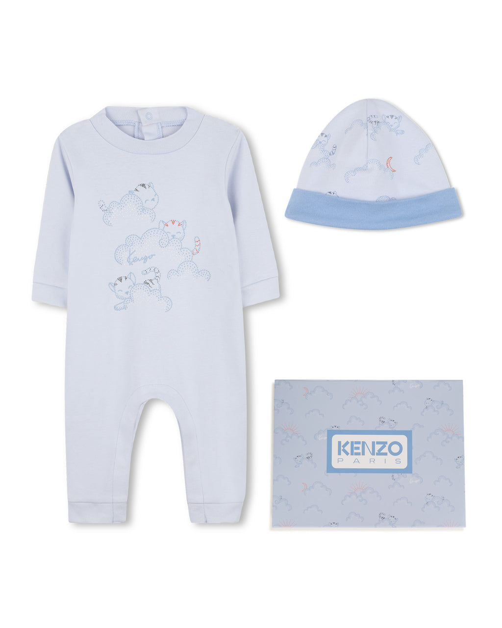 Set aus Overall + Mütze - Himmelblau