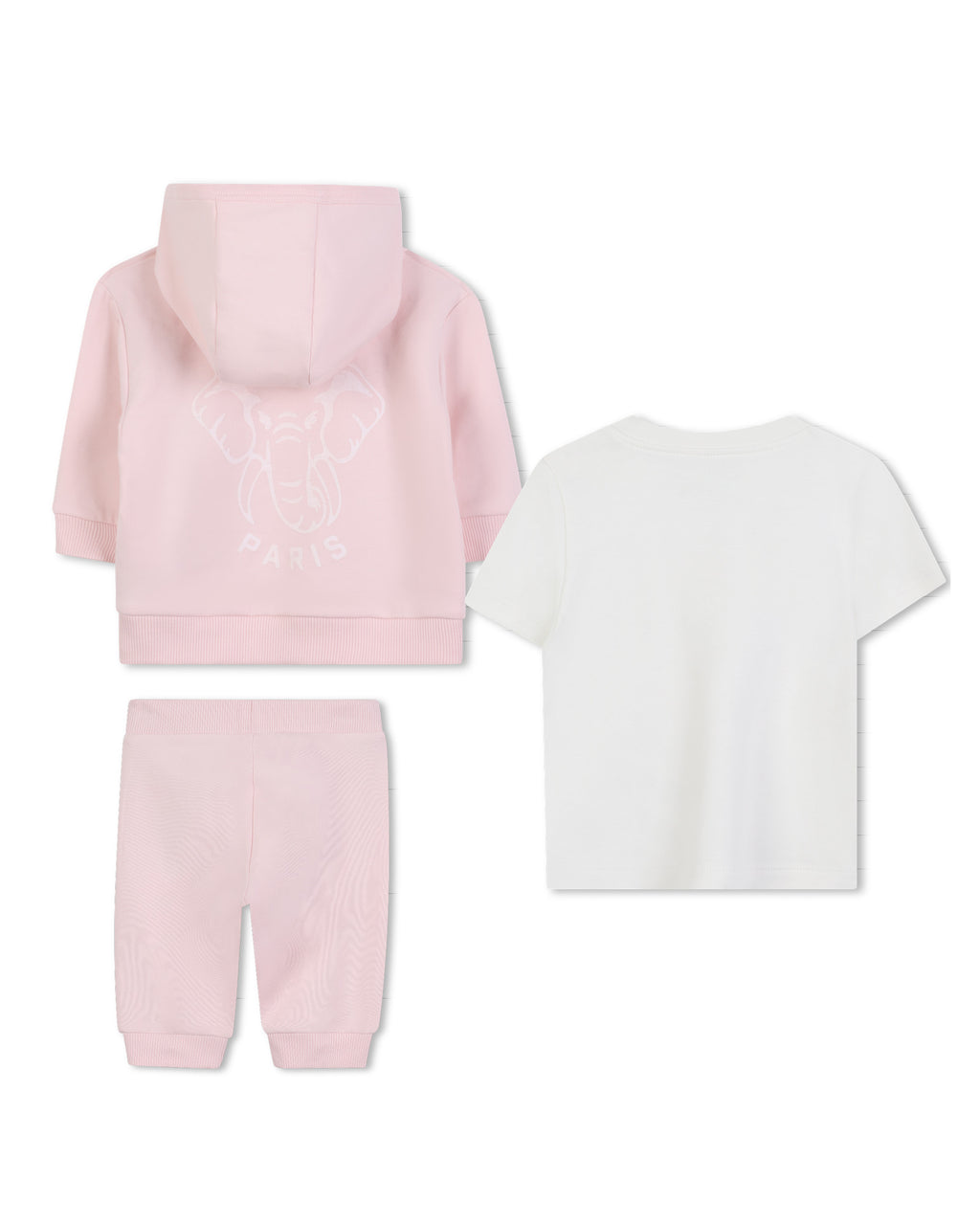 Trousers + Cardigan + T-Shirt Set - Veiled Rose