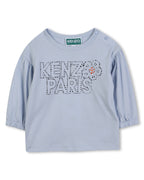 T-Shirt A Maniche Lunghe - Faded Blue