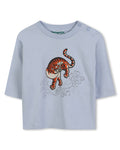 T-Shirt A Maniche Lunghe - Faded Blue