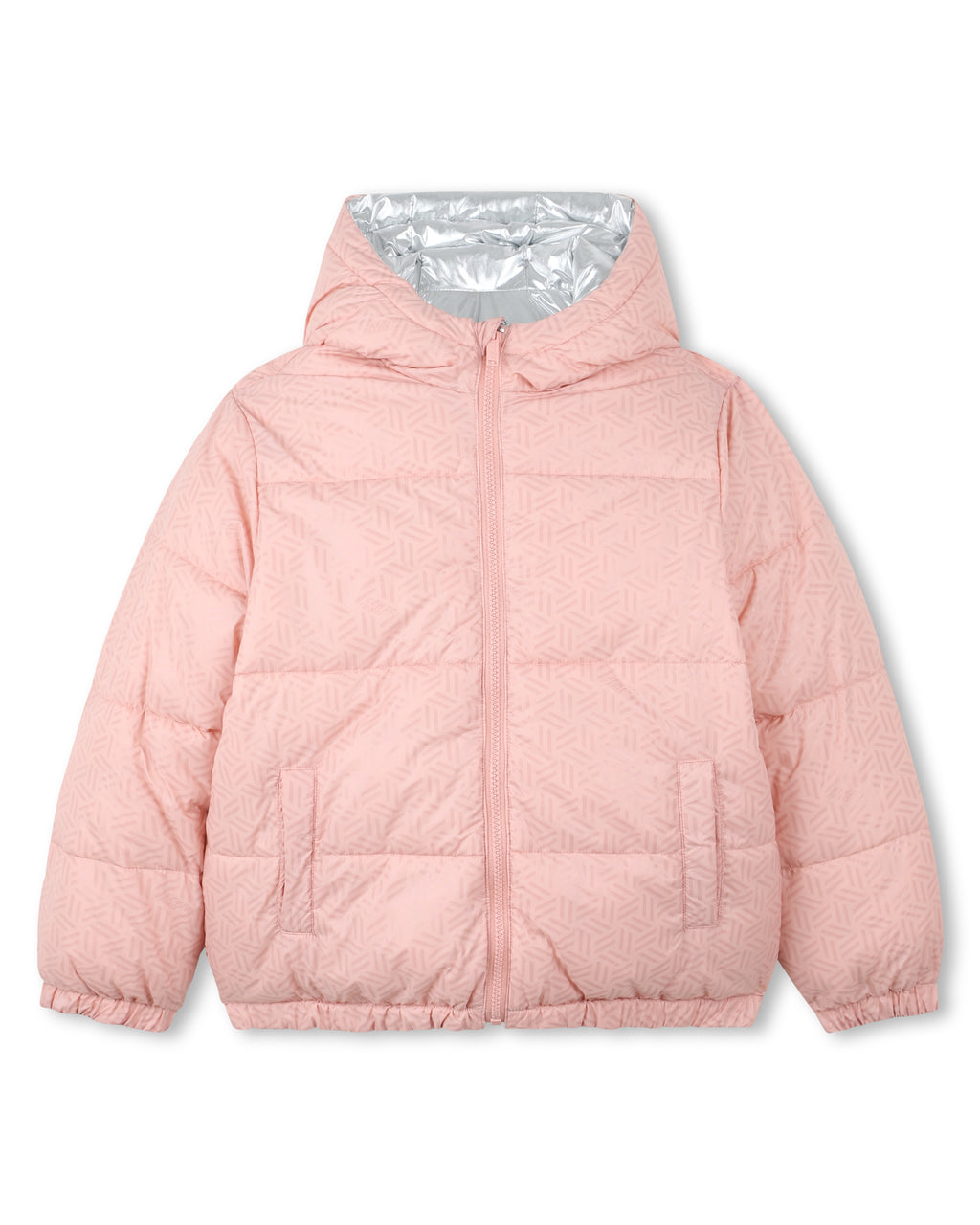 Wende-Daunenjacke - Grau Rosa