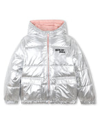 Wende-Daunenjacke - Grau Rosa