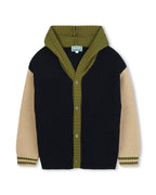 Strickstrickjacke - Marine Beige
