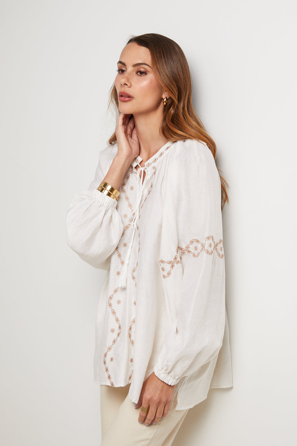 Camisa - Beige - Mujer