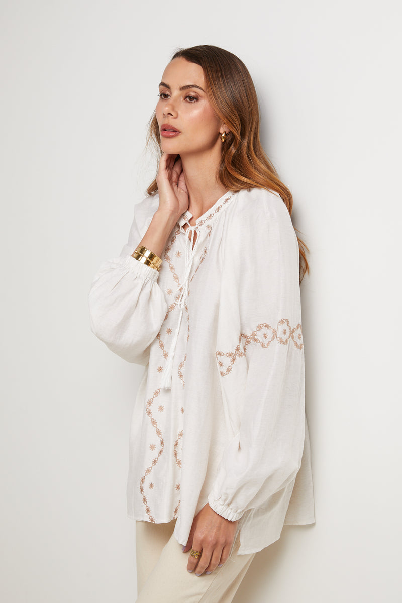 Camisa - Beige - Mujer