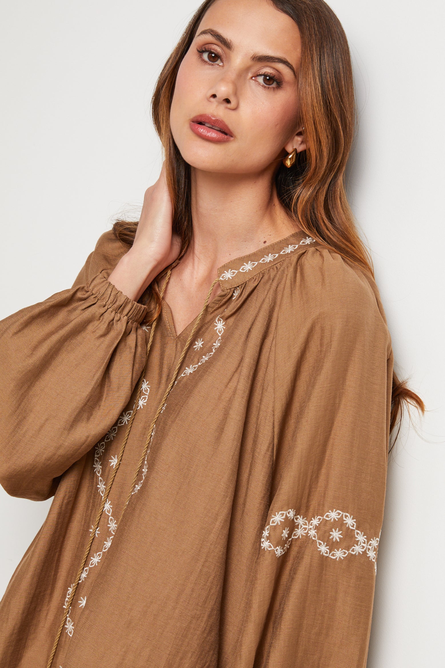 Camisa - Camel - Mujer