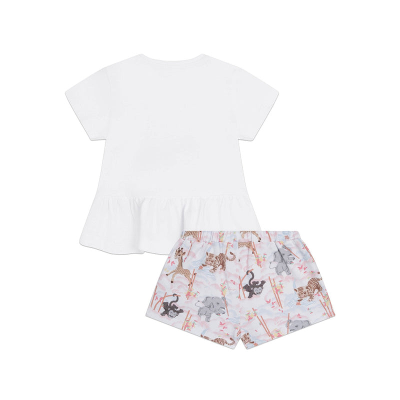 Ensemble T-Shirt + Short Blanc - Bébé Fille - Kenzo Kids