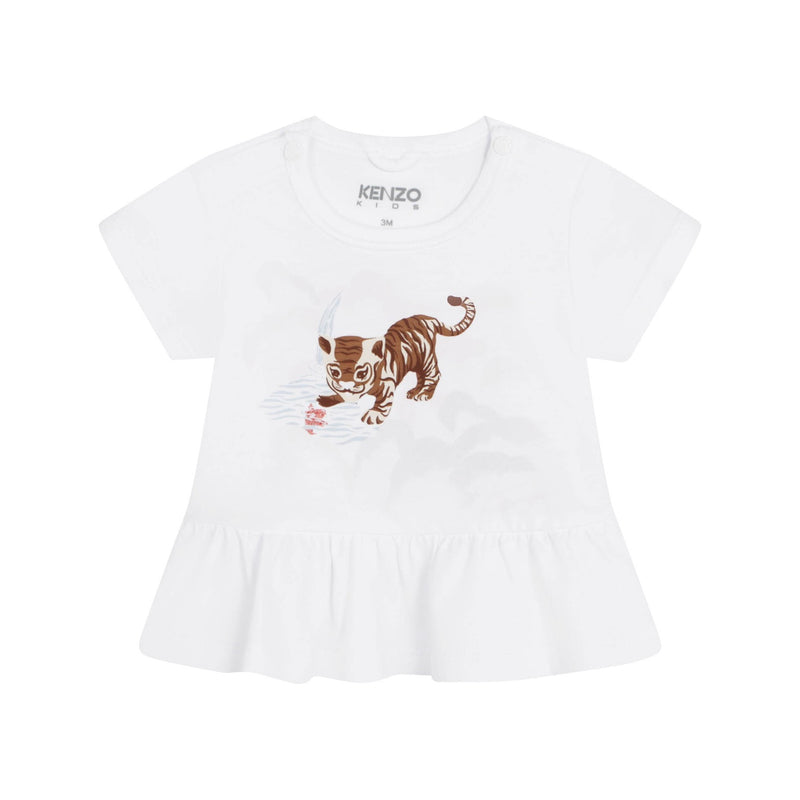 Ensemble T-Shirt + Short Blanc - Bébé Fille - Kenzo Kids