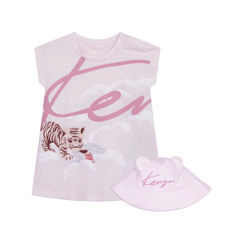 Ensemble Robe + Chapeau Etamine - Bébé Fille - Kenzo Kids