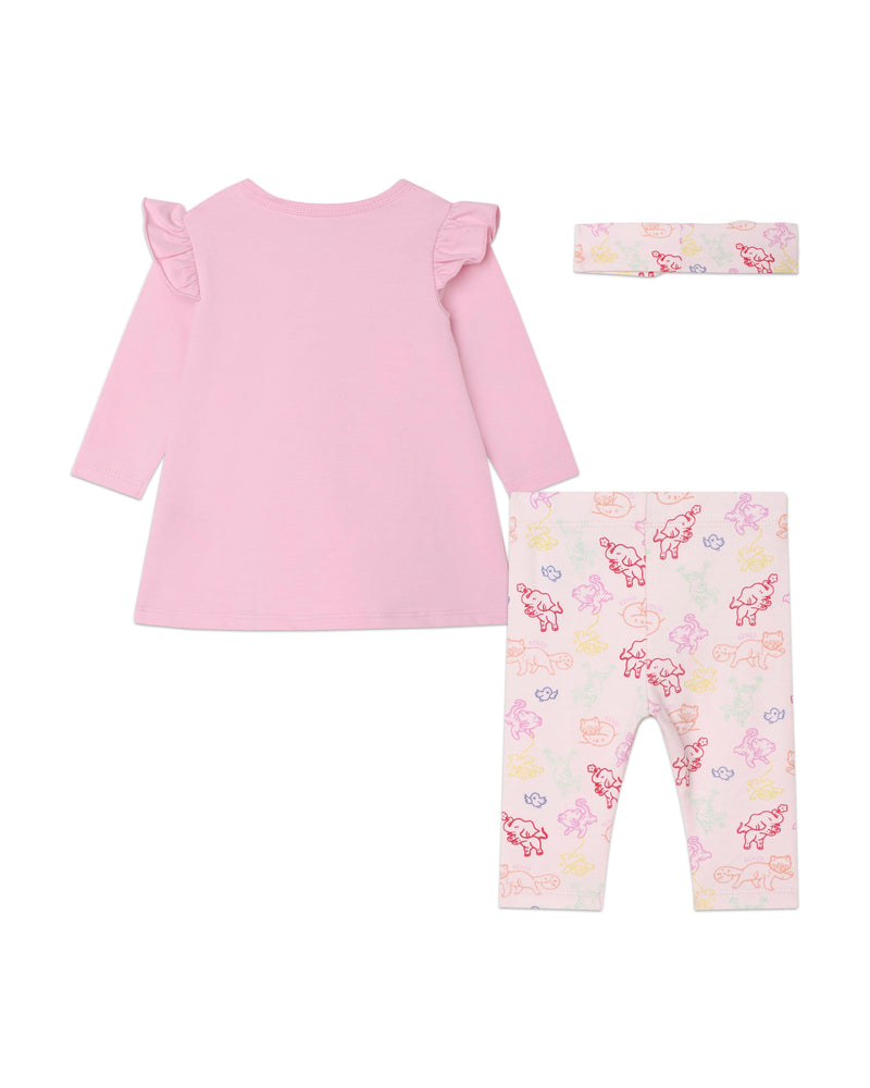 Ensemble Robe + Legging + Bandeau Magnolia - Bébé Fille - Kenzo Kids