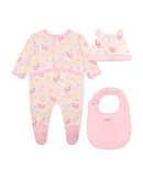 Ensemble Pyjama + Bavoir + Bonnet Dragee - Bébé Fille - Kenzo Kids