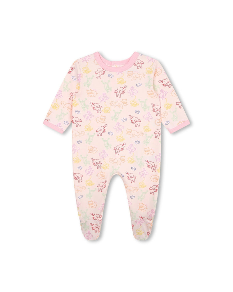 Ensemble Pyjama + Bavoir + Bonnet Dragee - Bébé Fille - Kenzo Kids