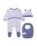 Ensemble Pyjama + Bavoir + Bonnet Ciel - Bébé Garçon - Kenzo Kids