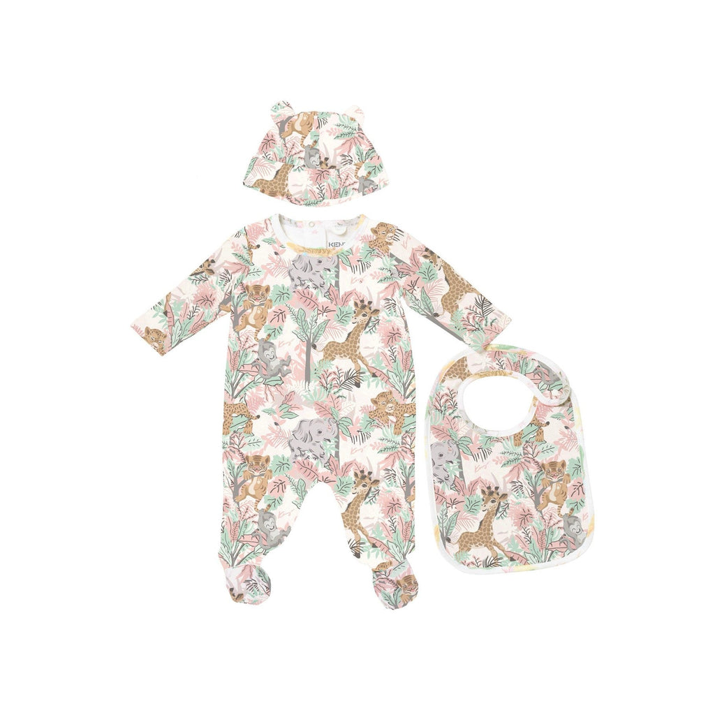 Pyjama/Bib/Hat Set - Aubepine - Baby - Girl