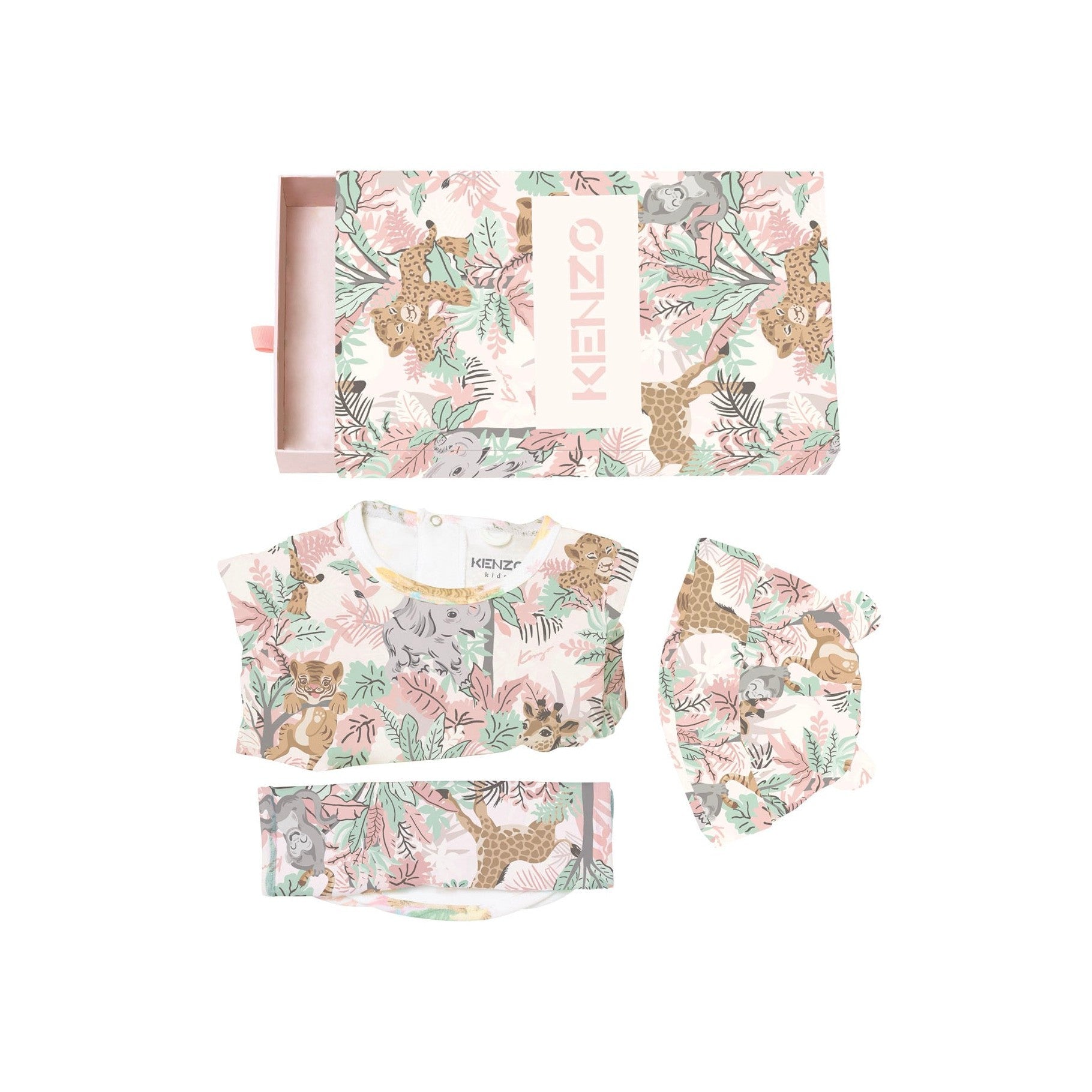 Pyjama/Bib/Hat Set - Aubepine - Baby - Girl