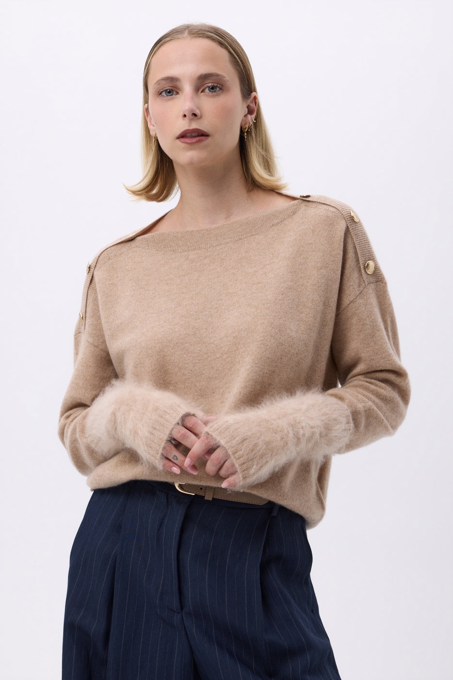 Luffer – Børstet Kael-kashmir - Cremebeige - Unisex