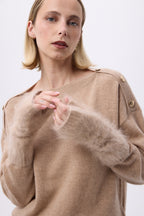 Luffer – Børstet Kael-kashmir - Cremebeige - Unisex