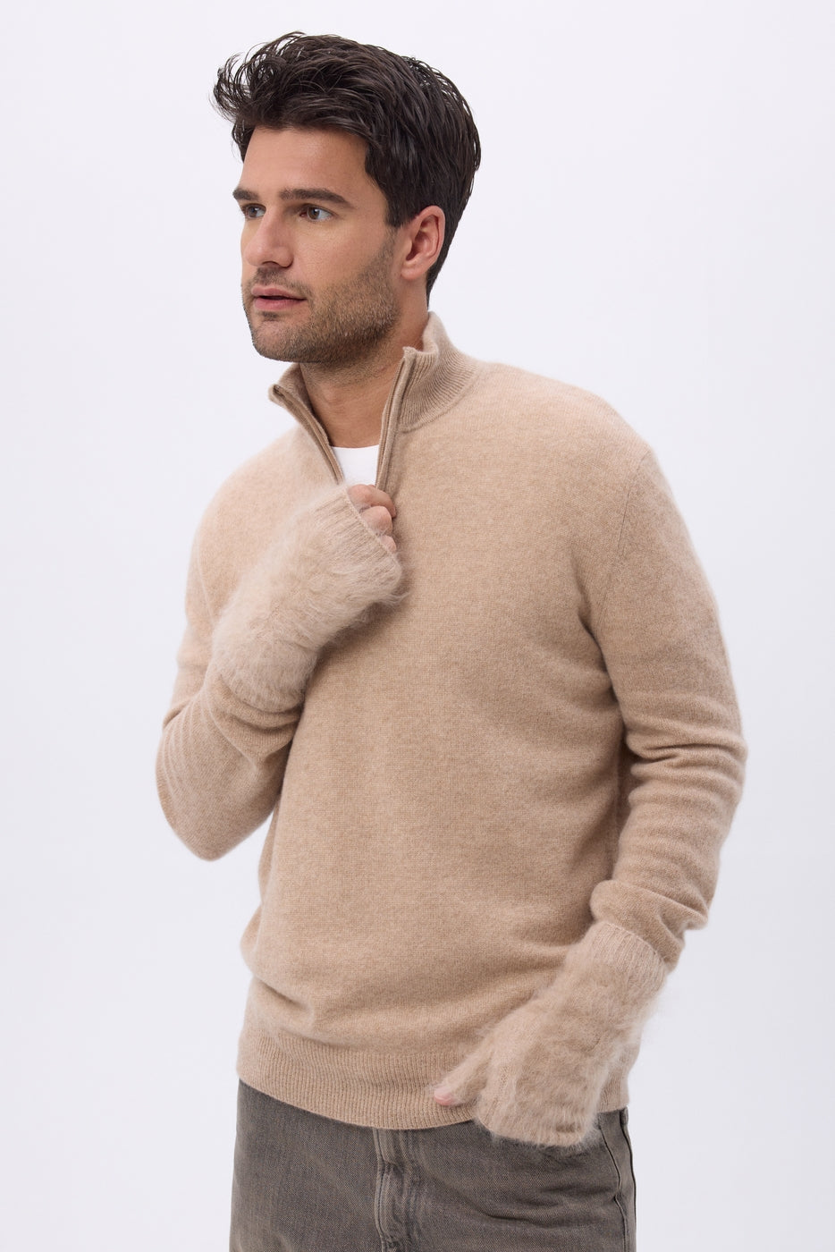 Luffer – Børstet Kael-kashmir - Cremebeige - Unisex