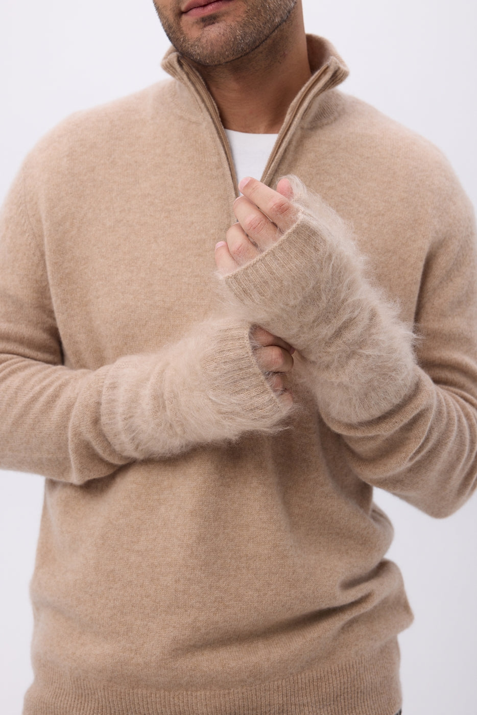 Luffer – Børstet Kael-kashmir - Cremebeige - Unisex