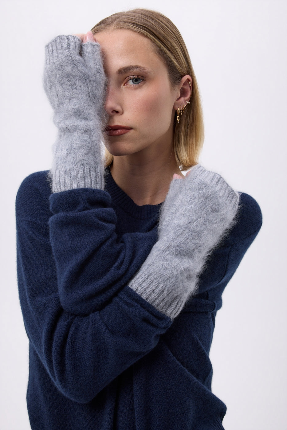 Mittens – Brushed Cashmere Kael - Gris Clair - Mixte