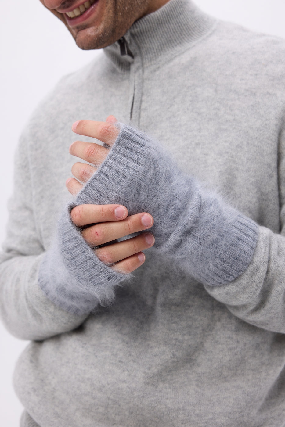 Mittens – Brushed Cashmere Kael - Gris Clair - Mixte