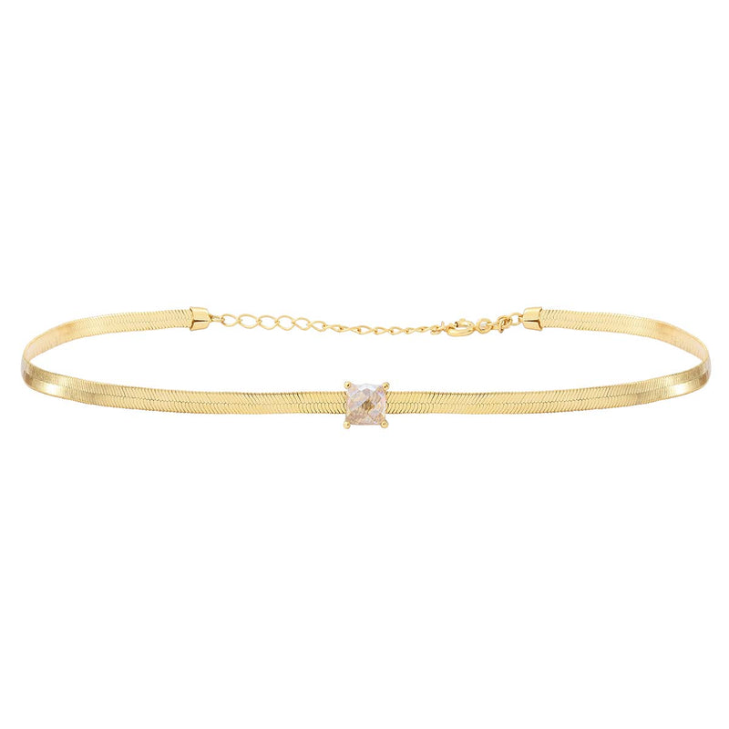 Choker Kalista Doré Blanc